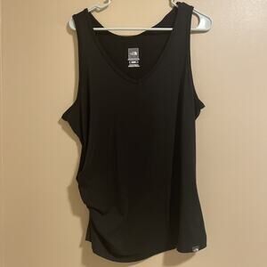 The North Face - Women’s XL Black V-neck Tank Top With Ruching on One Side